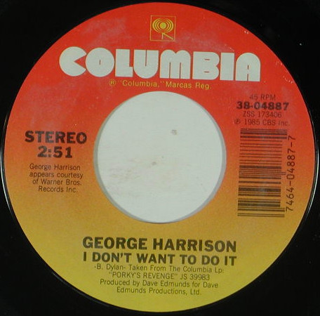 GEORGE HARRISON / DAVE EDMUNDS / ジョージ・ハリスン / デイヴ・エドモンズ / I DON'T WANT TO DO IT / QUEEN OF THE HOP