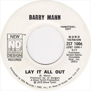 BARRY MANN / バリー・マン / LAY IT ALL OUT