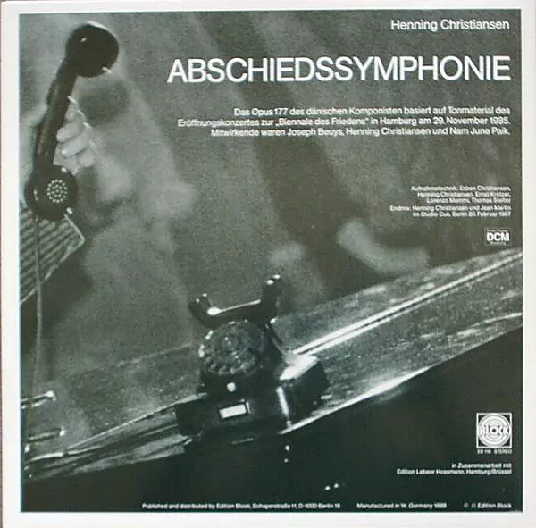 HENNING CHRISTIANSEN / ヘニング・クリスチャンセン / ABSCHIEDSSYMPHONIE