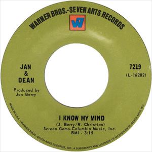 JAN & DEAN / ジャン&ディーン / I KNOW MY MIND