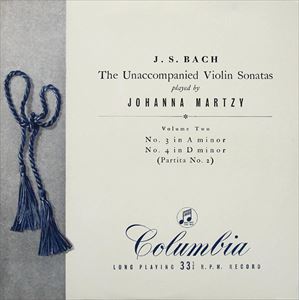 JOHANNA MARTZY / ヨハンナ・マルツィ / J.S.バッハ: 無伴奏ヴァイオリンのためのソナタ&パルティータ全曲 第2集