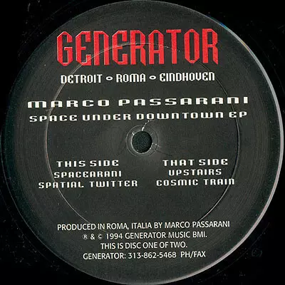 MARCO PASSARANI / SPACE UNDER DOWNTOWN EP
