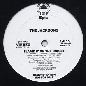 JACKSONS / ジャクソンズ / BLAME IT ON THE BOOGIE