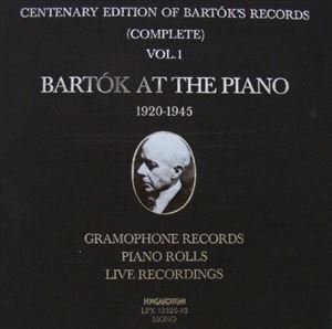 BELA BARTOK / ベーラ・バルトーク / BARTOK AT THE PIANO 1920-1945, GRAMOPHONE RECORDS