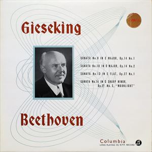 WALTER GIESEKING / ヴァルター・ギーゼキング / BEETHOVEN:PIANO SONATA NO.9,10,13,14