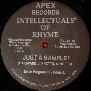INTELLECTUALS OF RHYME / JUST A SAMPLE / SECONDS OF A DOPE RHYME - US ORIGINAL PRESS -