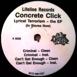 洋楽 Concrete Click / Lyrical Terrorism Concrete Click ‎– Lyrical Terrorism The EP CD | Smoke On Records