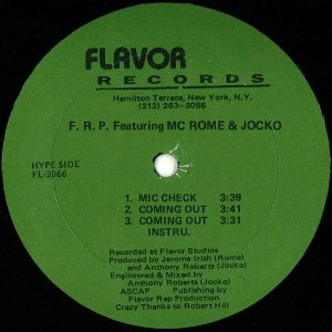 FLAVOR RAP PRODUCTIONS (F.R.P.) / MIC CHECK