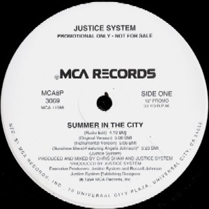 JUSTICE SYSTEM / ジャスティス・システム / SUMMER IN THE CITY -US ORIGINAL PROMO-