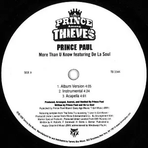 MORE THAN U KNOW/PRINCE PAUL/プリンス・ポール｜HIPHOP/R&B