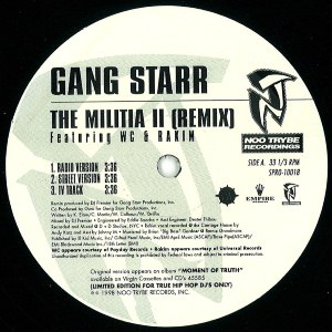 GANG STARR / ギャング・スター / MILITIA II (REMIX) / MILITIA (SOUL BROTHER REMIX) - US ORIGINAL PROMO PRESS -
