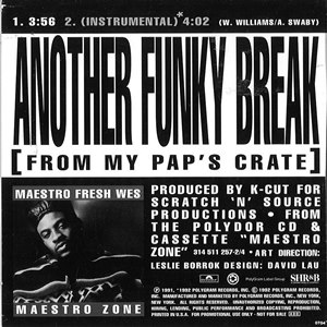 MAESTRO FRESH-WES / ANOTHER FUNKY BREAK (FROM MY PAP'S CRATE)- PROMO CDS (MAXI SINGLE) -