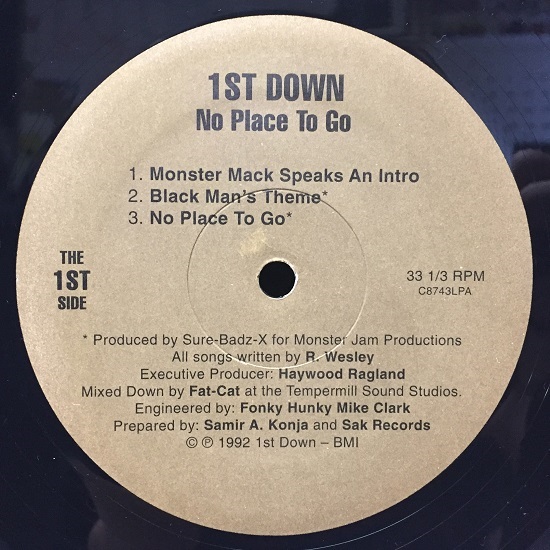1st Down (Jay Dee & Phat Kat) / NO PLACE TO GO EP - US ORIGINAL PRESS -