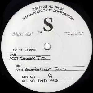 GODFATHER DONの激レアTEST PRESS 12