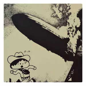 本 秀康 / レコスケ レコジャケ観光ピンズバッジ [レッド・ツェッペリン1]