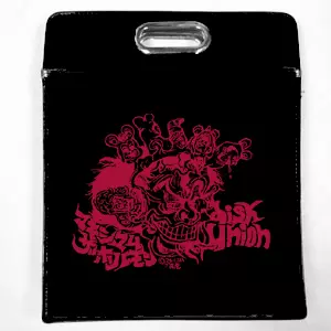 マキシマム ザ ホルモン / マキシマム ザ ホルモン X diskunion コラボ レコードバッグ (黒ボディー/赤プリント)