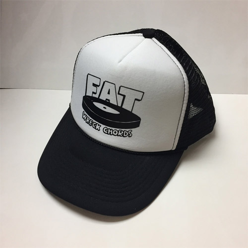 FAT WRECK CHORDS OFFICIAL GOODS / WHITE TRUCKER HAT (FAT LOGO) 