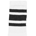 SKATER SOCKS / スケーターソックス / 22 Inches (Black Thin/Black/Black Thin) White Pair Of Socks
