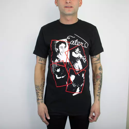 EATER (UK) / S/T-SHIRT/BLACK/SAFETY PIN 