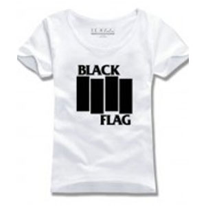 BLACK FLAG / ブラックフラッグ / BARS AND LOGO ガールズ Tシャツ (Sサイズ)