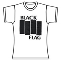 BLACK FLAG / ブラックフラッグ / BARS AND LOGO ガールズ Tシャツ (Mサイズ)