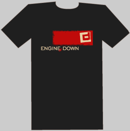 ENGINE DOWN / エンジンダウン / BURY WITHIN GRAY Tシャツ (Mサイズ)