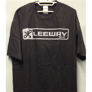 LEEWAY (US) / NYC GRAY "BAR-LOGO" ON BLACK T-SHIRT (Mサイズ)