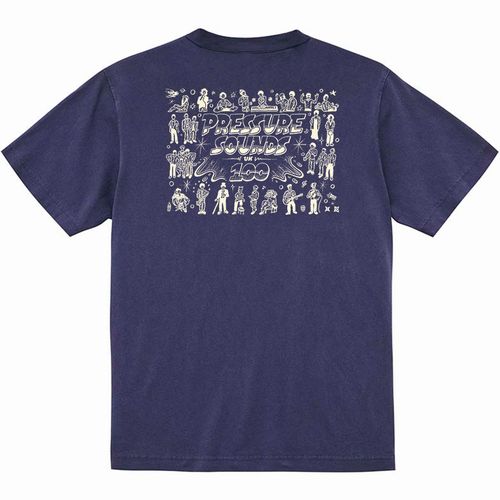 PRESSURE SOUNDS T-SHIRTS / 100TH POCKET T NAVY S
