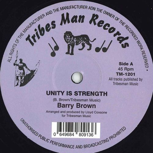 BARRY BROWN / バリー・ブラウン / UNITY IS STRENGTH