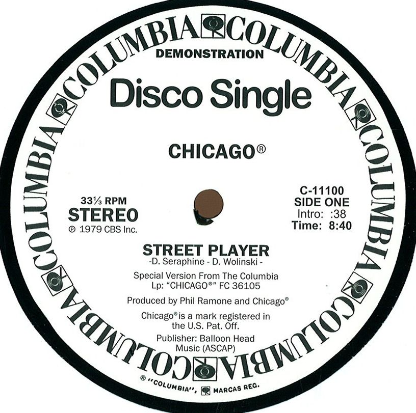 CHICAGO / シカゴ / STREET PLAYER / I'M A MAN / HAPPY CAUSE I'M GOING HOME