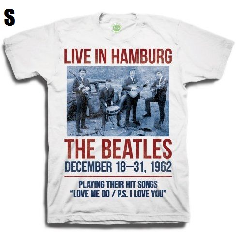 BEATLES / ビートルズ / LIVE IN HAMBURG ≪MENS WHITE BOXED T SHIRT: SMALL≫
