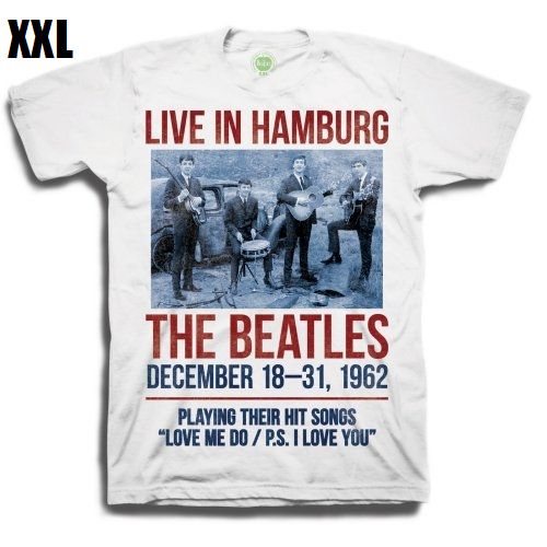 BEATLES / ビートルズ / LIVE IN HAMBURG ≪MENS WHITE BOXED T SHIRT: XXL≫