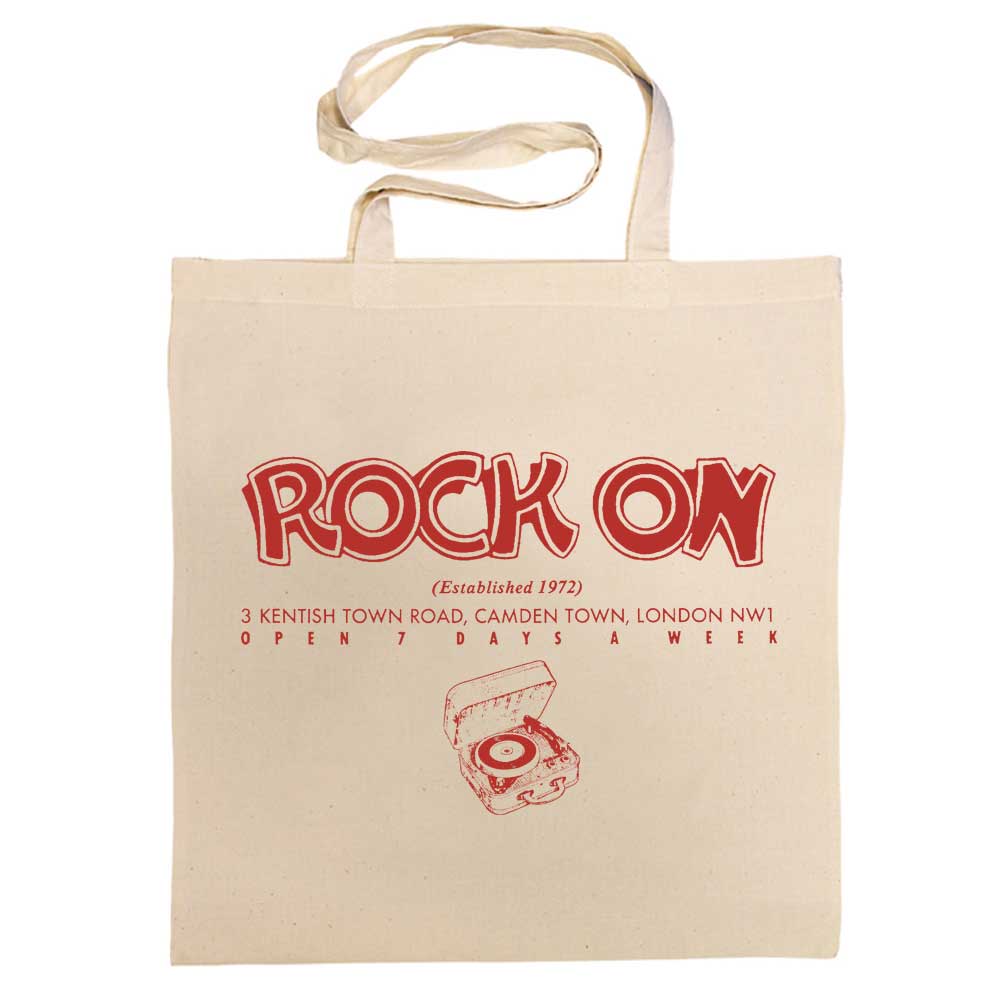 ACE RECORDS TOTE BAG / ROCK ON COTTON BAG (RED)