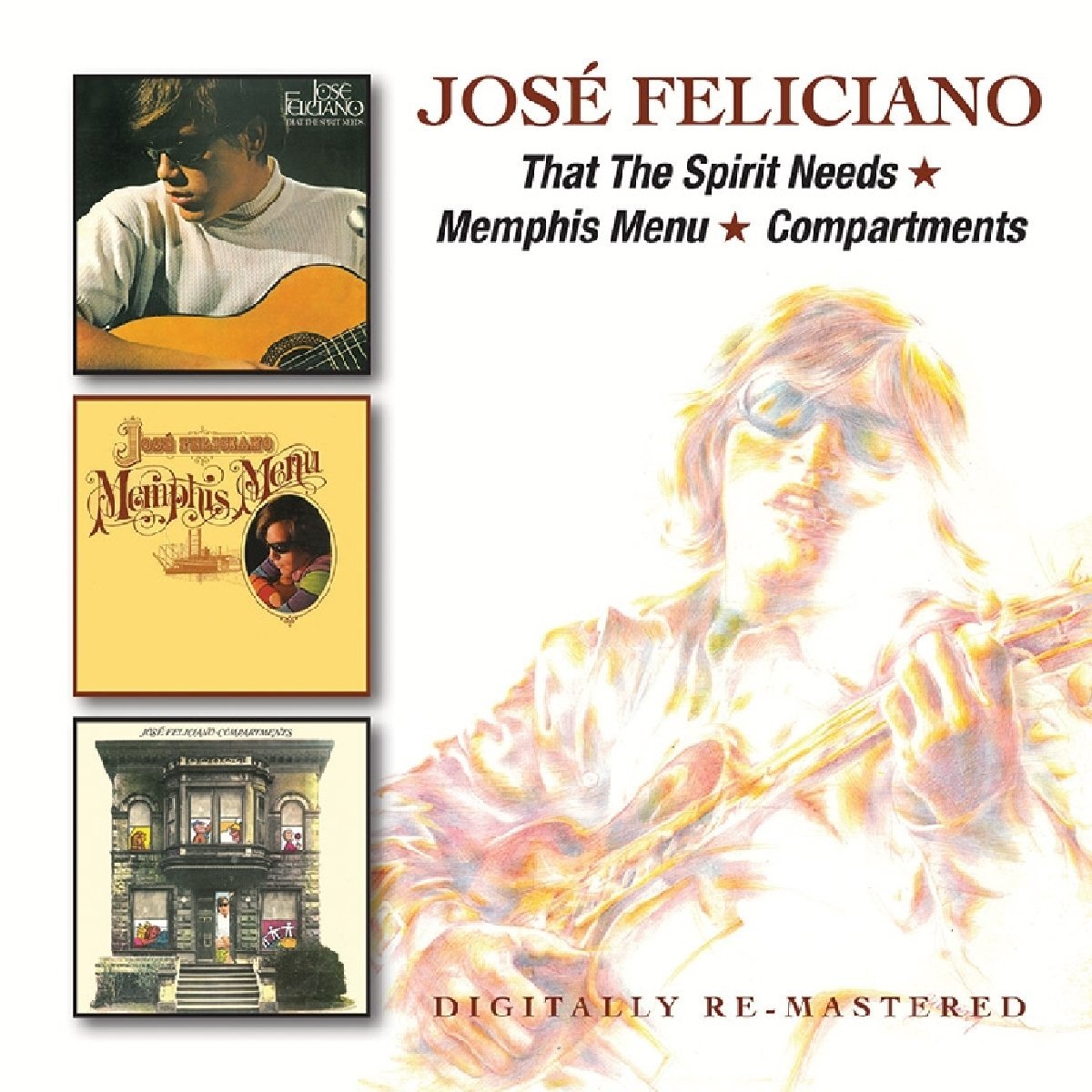 JOSE FELICIANO / ホセ・フェリシアーノ / THAT THE SPIRIT NEEDS / MEMPHIS MENU / COMPARTMENTS (2CD)