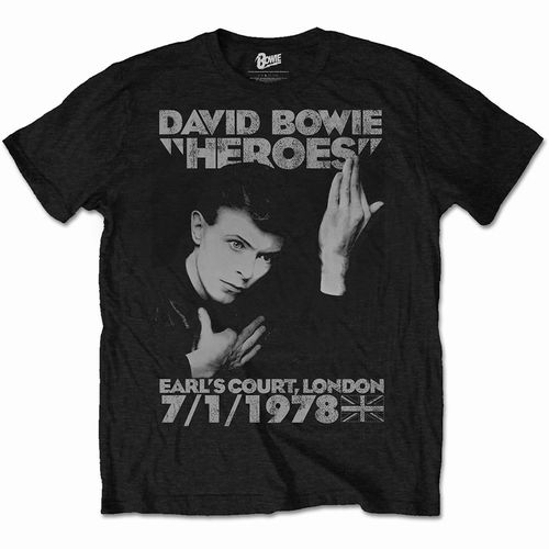 DAVID BOWIE / デヴィッド・ボウイ / HEROES COURT (T-SHIRT SIZE:SMALL)