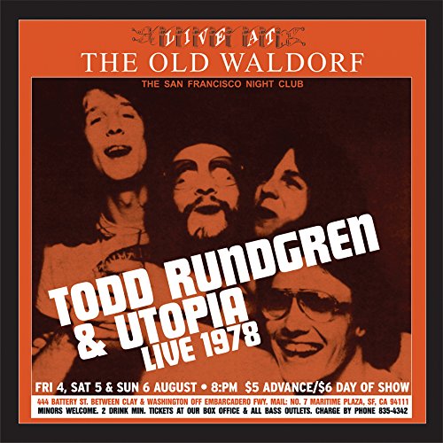 TODD RUNDGREN (& UTOPIA) / トッド・ラングレン (&ユートピア) / LIVE AT THE OLD WALDORF (COLORED 2LP)