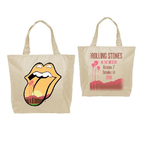 ROLLING STONES / ローリング・ストーンズ / DESERT TRIP TONGUE 2016 NATURAL CANVAS TOTE