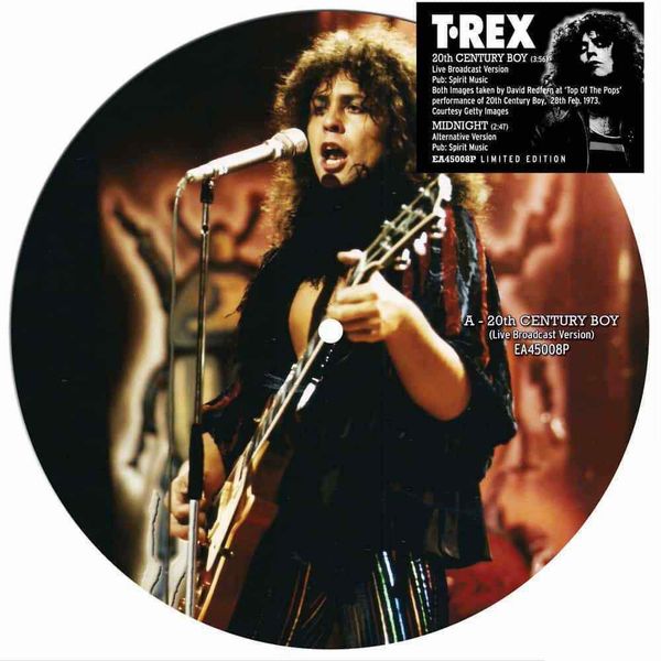 T. REX / T・レックス / 20TH CENTURY BOY / MIDNIGHT (PICTURE DISC 7")