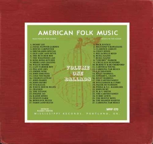 V.A. (FOLK) / ANTHOLOGY OF AMERICAN FOLK MUSIC VOLUME 1 BALLADS (200G 2LP)