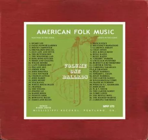 ANTHOLOGY OF AMERICAN FOLK MUSIC VOLUME 1 BALLADS (200G 2LP)/V.A.