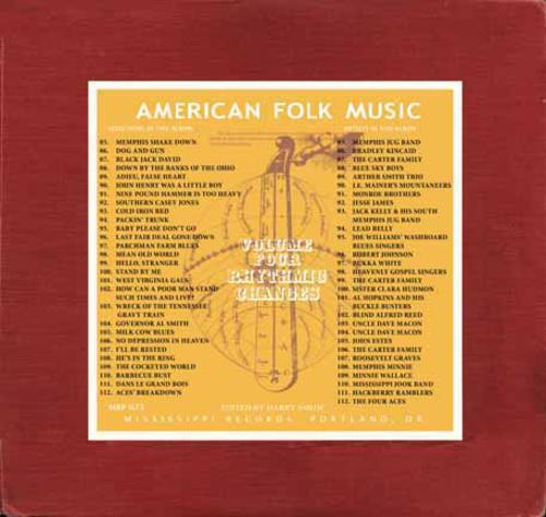 V.A. (FOLK) / ANTHOLOGY OF AMERICAN FOLK MUSIC VOLUME 4 RHYTHMIC CHANGES (200G 2LP)