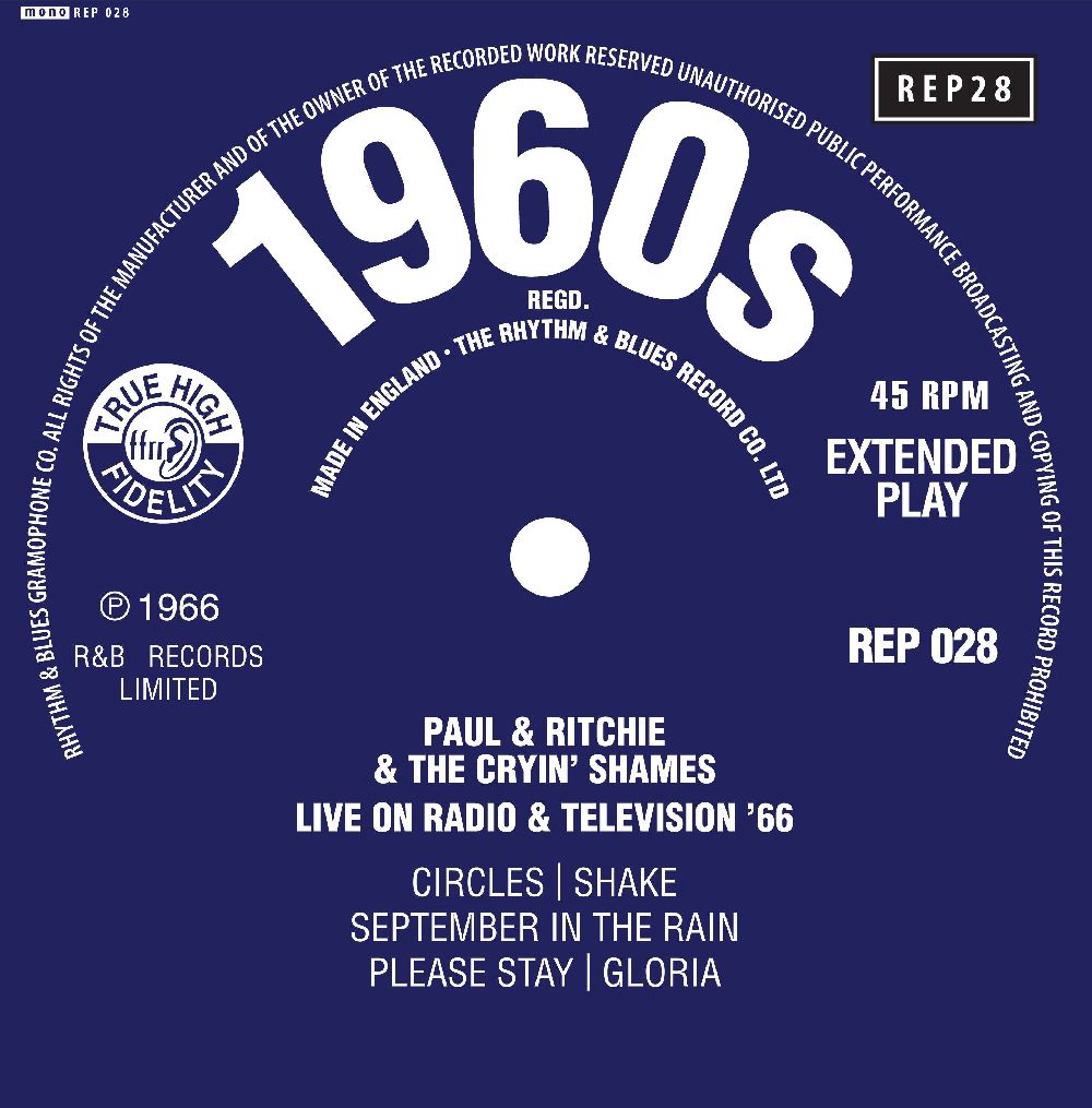 PAUL & RITCHIE & THE CRYIN' SHAMES / LIVE ON RADIO & TELEVISION '66 [7"]