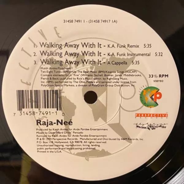 RAJA-NEE / WALKING AWAY WITH IT