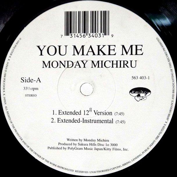 MONDAY MICHIRU / Monday満ちる / YOU MAKE ME