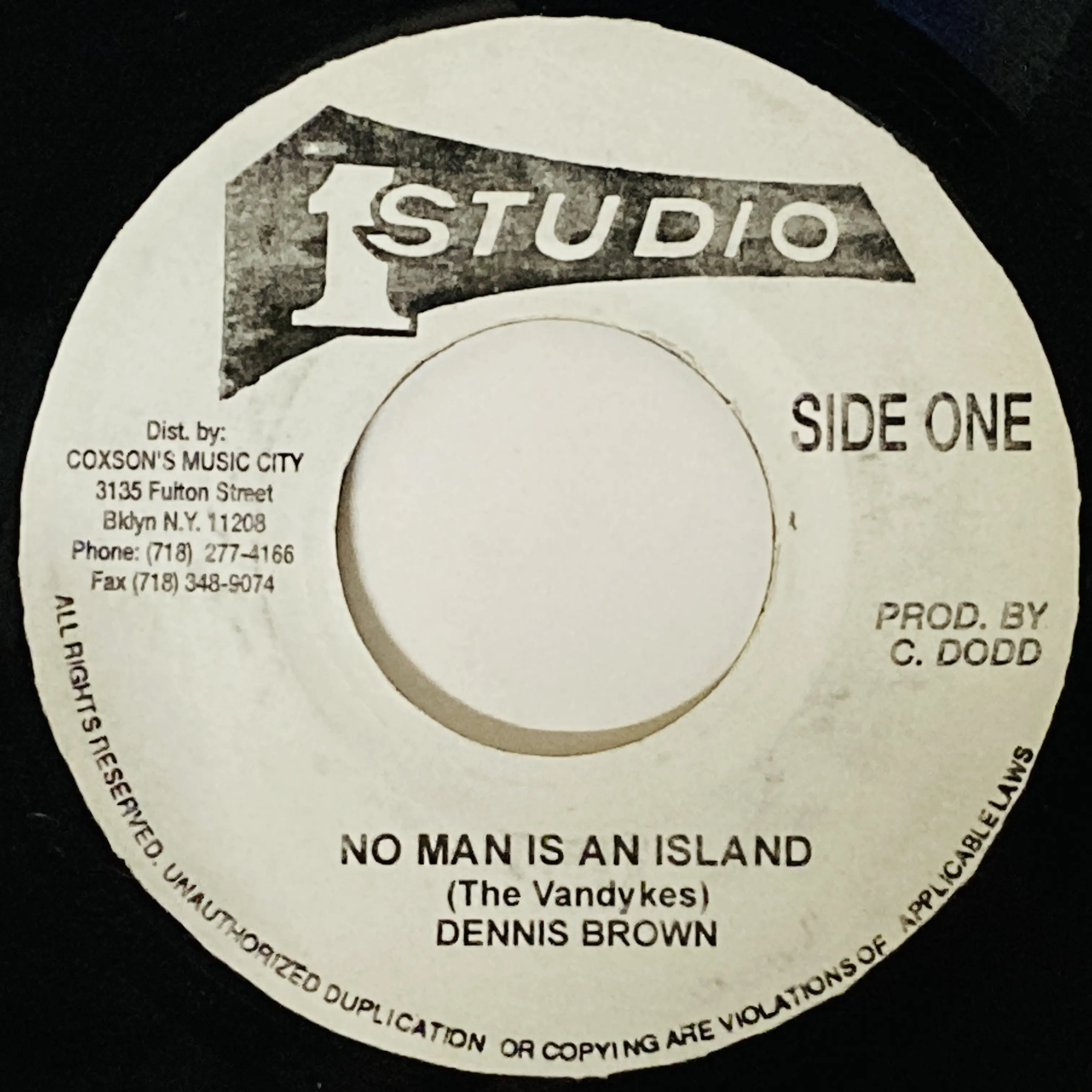 NO MAN IS AN ISLAND/DENNIS BROWN/デニス・ブラウン｜REGGAE