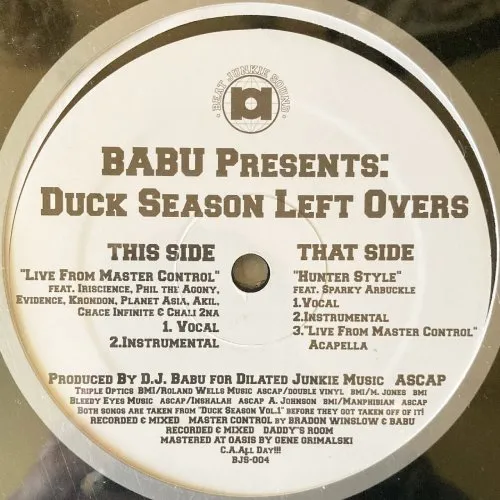 DJ BABU / DJ バブー / DUCK SEASON LEFT OVERS