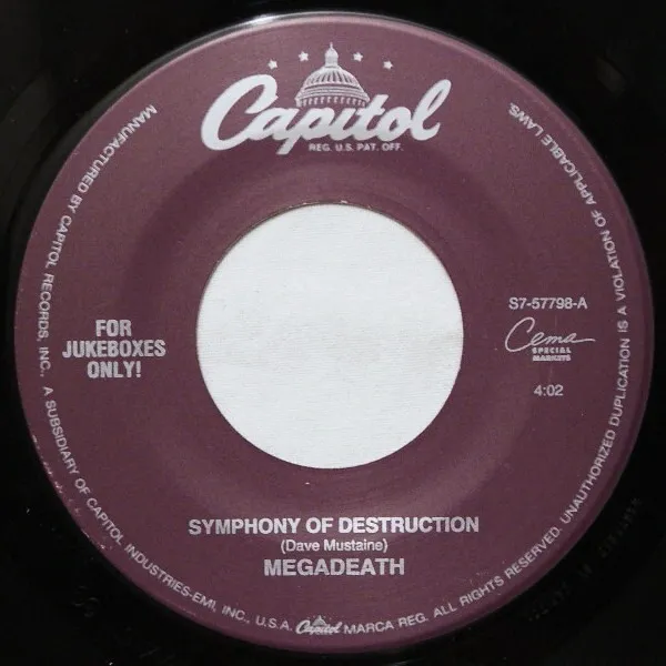 MEGADETH / メガデス / SYMPHONY OF DESTRUCTION