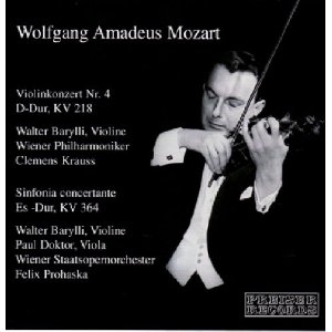 WALTER BARYLLI / ワルター・バリリ / Mozart : Violin Concerto No.4, Sinfonia Concertante / モーツァルト:ヴァイオリン協奏曲第4番・協奏交響曲