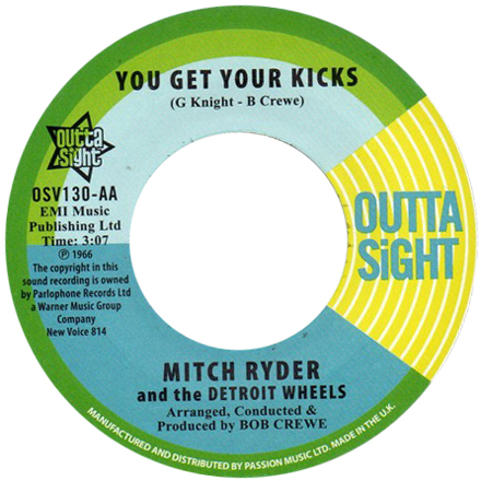 MITCH RYDER & THE DETROIT WHEELS / ミッチ・ライダー・アンド・デトロイト・ホイールズ / BREAKOUT / YOU GET YOUR KICKS (7")