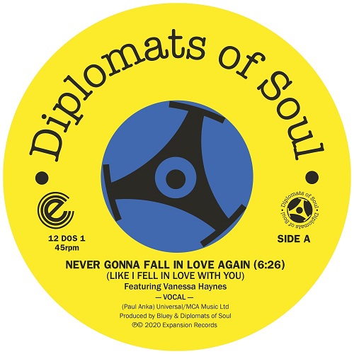 DIPLOMATS OF SOUL / ディプロマッツ・オブ・ソウル / NEVER GONNA FALL IN LOVE AGAIN (LIKE I FELL IN LOVE WITH YOU) (12")